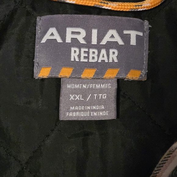 NWOT Ariat Rebar Women's Flannel Hooded Jacket - Picture 3 of 7